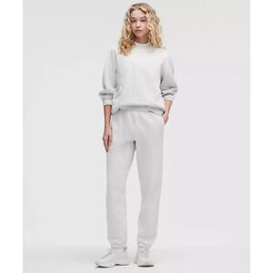 Lululemon Scuba Mid-Rise Oversized Jogger Heathered Core Ultra Light Grey Size L